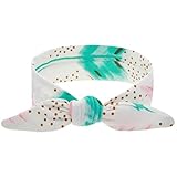 DZT1968® Baby Girl Rabbit Ear Turban Headband Hair Band (D)