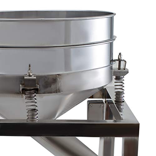 Happibuy Automatic Powder Sifter Shaker Machine 110V 300W Flour Sieve Machine Stainless Steel 2 Screens Industrial (Silver) - Thumbnail 3