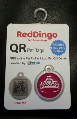 Digital Id Red Dingo Dog Tag Pet Puppy Smartphone Collar
