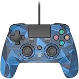 Snakebyte Gamepad S - Wired PS4 Controller with 3M Cable - Blue Camo - PlayStation 4