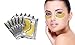 (20 Pairs) Luxury 24K Gold Collagen Eye Masks | Gold, Hyaluronic Acid, Seaweed, Oat Peptides | Treats Signs of Aging, Puffiness, Dark Circles, Wrinkles | 