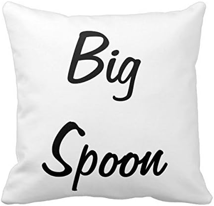 JudyArtOnlineStore Cotton Linen Decorative Throw Pillow Case Cushion Cover Big Spoon 18 X 18 inches