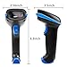 Wireless 2.4G Barcode Scanner Bar Code Reader Long Transmission Distance Automatic Laser Network USB Cordless & Wired 1D Bar-Code Scanner for Mac Windows Quickbooks Linux Handheld Rechargeable (Blue)