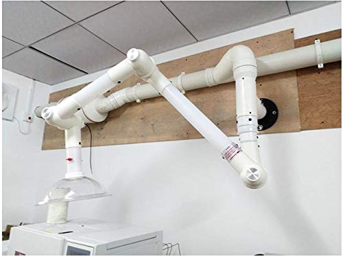 Lab Supply Snorkel, Laboratory Exhaust Vent, Extractor Fume Hood Pre-owned, Fume Extractor Arms (3.5'' 90φ, Transparent)