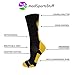 MadSportsStuff Wild Paws Crew Socks (Black/Gold, Medium)
