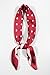 Jaweaver Women's Square Silk Like Scarves Vintage Dots Head Scarf 27inch (Red)