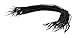 Mandala Crafts Black Barbed Elastic Barbed Cord - 50 Round 6.5” Craft Elastic Party Hats Elastics Cord with Metal Ends for Elastic Mask Strings Menu Stretch Loop Band Fastener