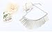 Leegoal 1pc Women Multilayer Chain Tassels Choker Bib False Collar Necklace (Silver)