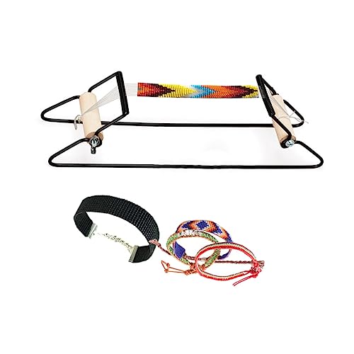 Uonlytech DIY Beading Loom for Adults Stainless Steel Beading Machine Loom for Jewelry Making Wire