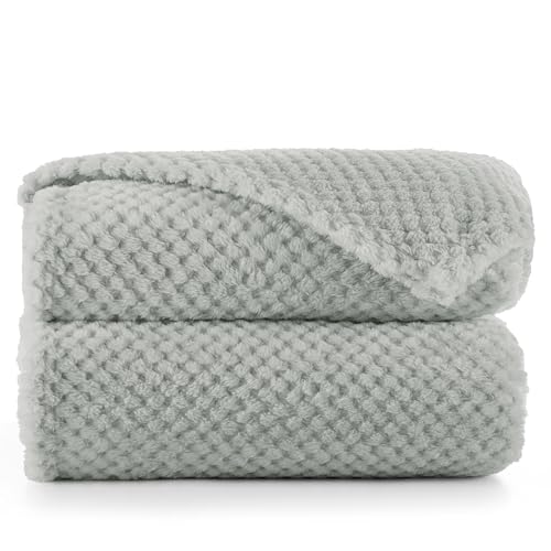 RESTILO Kuscheldecke 220x240 cm Stahl Decke Microfaser Wohndecke Henry