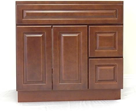 NGY Chestnut Chocolate 36" Vanity Cabinet Maple Wood CC-3621DR