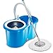 Premium All In One Stainless Steel 360 Spin Mop & Bucket System ~ Self-Wringing Mop With 3 Microfiber Mop Heads ~ Extended Length Adjustable Mop Pole with Stainless Steel Mop Plate