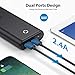 Portable Charger POWERADD 20000mAh Power Bank, High-Capacity Compact External Battery Pack, Dual USB Outputs Phone Charger for iPhone 12 11 XS X 8 7 6S Samsung S20 Google LG iPad Table and More
