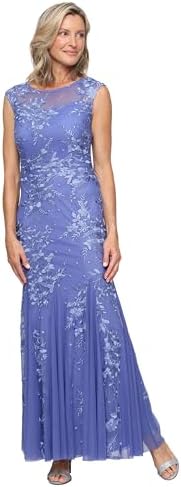 alex evenings women's long fit and flare dress godet detail Amazon.com: Alex Evenings Women's Long Length Fit and Flare Mother of The  Bride Dress with Godet Detail : Clothing, Shoes & Jewelry