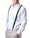 HDE Green Suspenders St Pattys Day Suspender Christmas Holiday (Green, 42 inches)