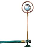 Collections Etc Solar Glass Ball Sprinkler Pipe with Stake, Brown