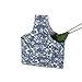 Teamoy Knitting Tote Bag (L12.2 x W7.5), Travel Project Wrist Bag for Needles (up to 11 Inches), Yarn and Crochet Supplies, Perfect Size for Crafting On The Go (Small, Blue Flowers)