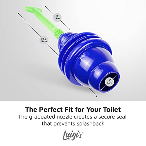 Luigi's Toilet Plunger Powerful Toilet Unblocker to fit All Toilets