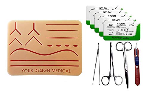 Your Design Medical 3 Layer Suture Pad with Wounds and Accessories, Large