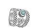 Women's Bali Ring Simulated Turquoise Fashion New .925 Sterling Silver Band Size 8