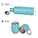 Obstal Stainless Steel Insulated Tumbler - Double Wall Vacuum Travel Mug for Coffee with Straw, Slider Lid, Cleaning Brush (18 oz, Aqua Blue)