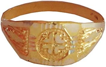 認定固体18kイエロー細かい花柄メンズ指輪 ゴールド Mikeboxdesigns Com