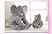 Elephant Stuffed Plush toy Cushion Cute Animals Cushion for Children's Gifts 40cm37cm25cm (Small, Gray)