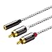 3.5mm to RCA Cable,CableCreation 20CM 3.5mm Female to 2RCA Male Stereo Audio Cable Gold Plated for TV,Smartphones, MP3, Tablets, Speakers,Home Theater,0.75FT primary