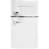 Magic Chef Retro Mini Refrigerator 3.2 cu. ft. 2-Door Fridge in White