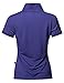 Awesome21 Women's Junior Size Breathable Button Placket Short Sleeves Polo Shirt
