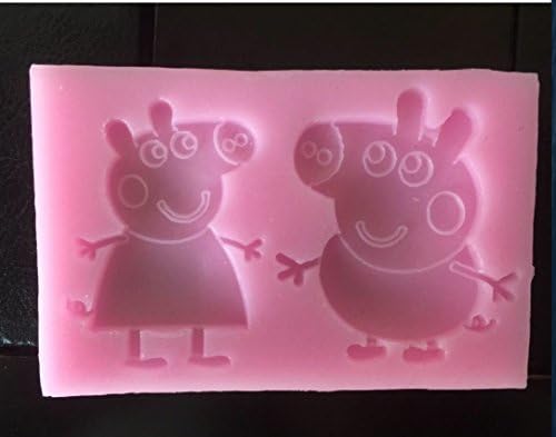 PEPPA PIG AND brother GEORGE SILICONE FONDANT CHOCOLATE CANDY MOLD BIRTHDAY PARTY FAVORS