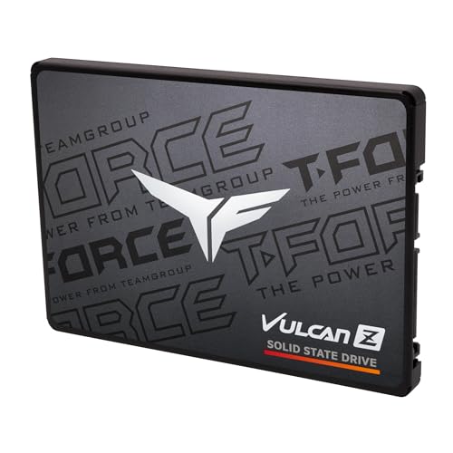 TEAMGROUP T-FORCE VULCAN Z 1TB SLC Cache 3D NAND TLC 2.5 Inch SATA III Internal Solid State Drive SSD (R/W Speed up to 550/500 MB/s) T253TZ001T0C101