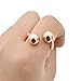 Qlychee Rose Gold Copper Finger Ring Magnet Healing Ring Pain Therapy Gift 1 Pc
