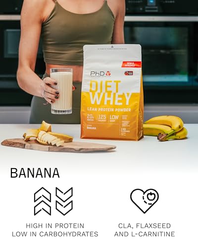 PhD Nutrition Diet Whey Lean Protein | Whey Protein Powder Banana Flavour 1 kg [ Packaging May Vary ]