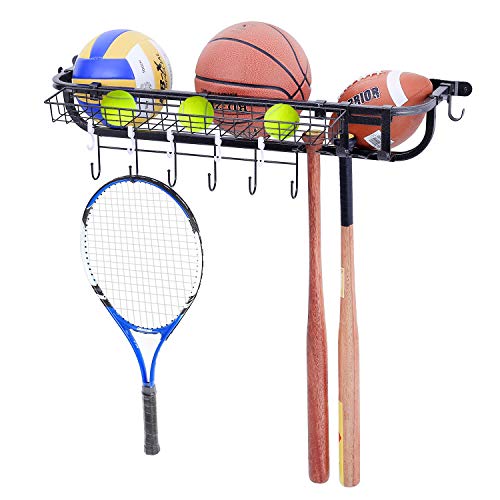 Mythinglogic Garage Sports Equipment Organizer,Wall Mounted Ball