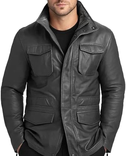 Amazon.com: MERCH ATTIRE US Army Leather M65 Field Jacket Men