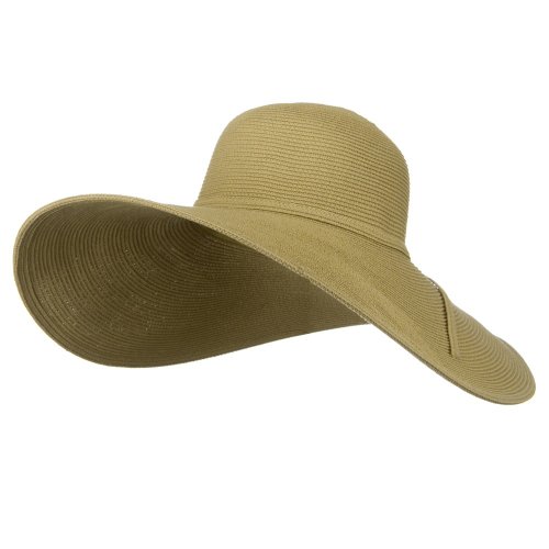 Jeanne Simmons UPF 50+ Cotton Paper 6 Inch Flat Brim Hat - Tan OSFM