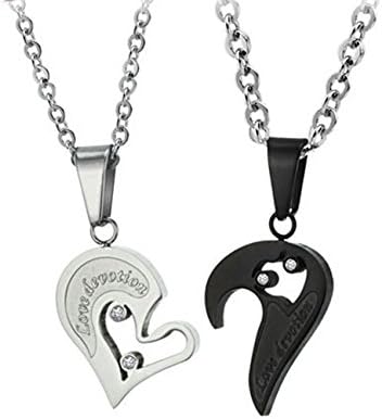 Fashion Stainless Steel His &amp; Her Macthing Couple"I LOVE YOU " Pendant Necklace