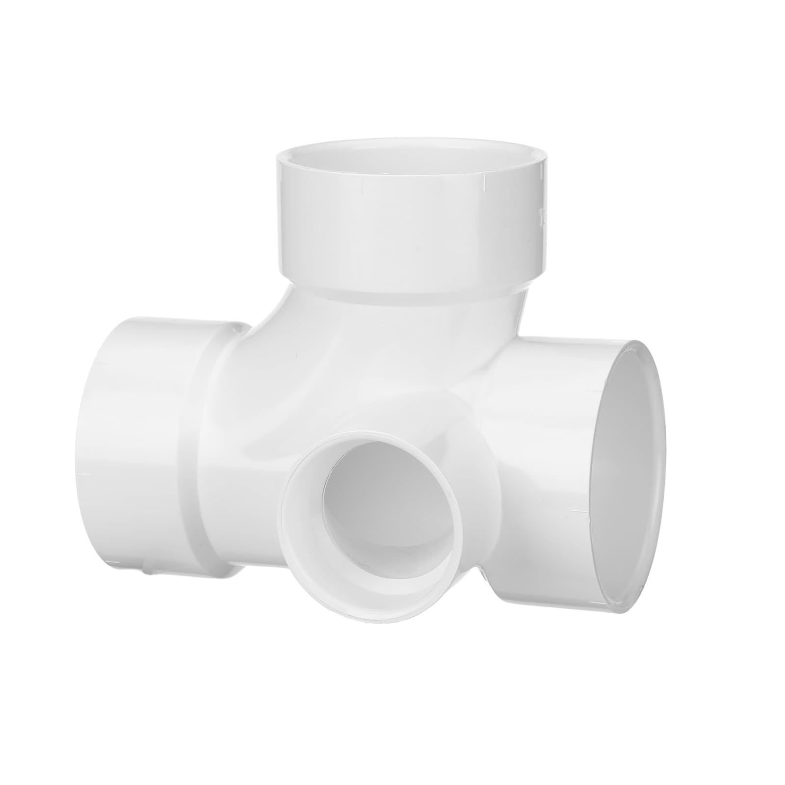 Photo 1 of Frienda 3''x3''x3''x2'' P417 Series PVC Dwv Pipe Fitting Schedule 40 Sanitary Tee Pipe 4-way Connection Coupling Adapter for Sewer Stormwater Applications for Sewer Stormwater Applications