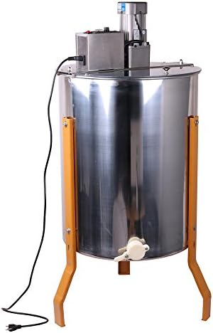 Four 4 Frames Stainless Steel Electronic High Speed Bee Honey Extractor Honeycomb Drum Beekeeping (4Frame)