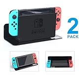 OAPRIRE Switch Stand Wall Mounted Set of 2 - Mounts on Wall Near TV/Monitor - Best Switch Accessories - Save Desktop Space with Cable Clips - Black