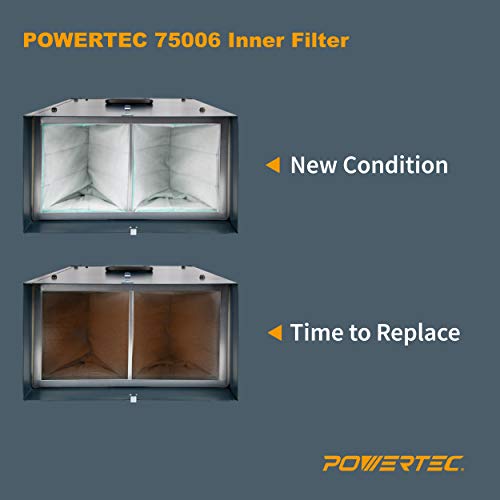 POWERTEC 75006 Inner Filter for POWERTEC AF4000/ WEN 3410/ Shop Fox