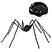 JOYIN 60” Realistic Hairy Halloween Spider with Red LED Eyes, Scary Halloween Props for Indoor and Outside Decorations