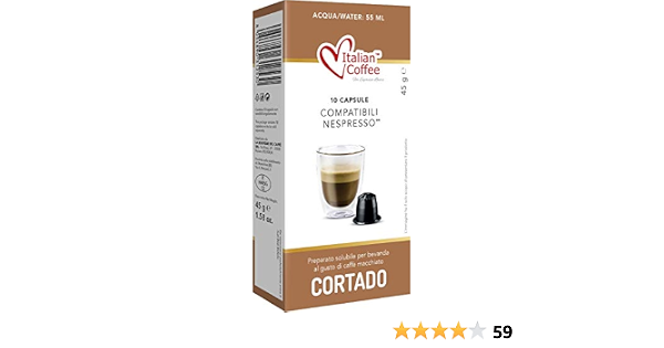 Capsulas Compatibles Nespresso - Cafe Cortado con Leche - 60 Bebidas :  Amazon.es: Alimentación y bebidas