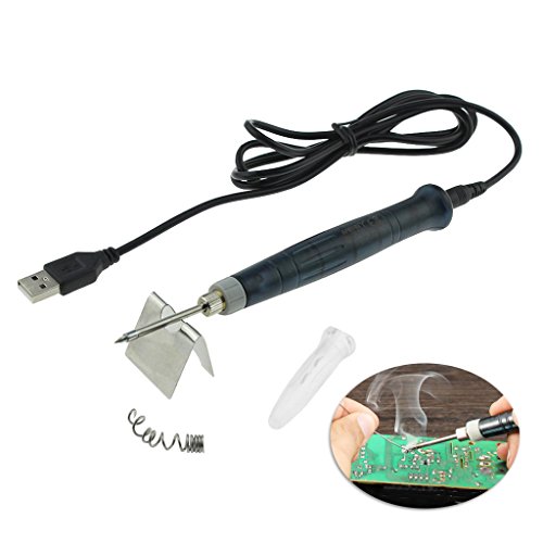 ULKEME Mini Portable USB 5V 8W Electric Powered Soldering Iron Pen Tip Touch - Thumbnail 5