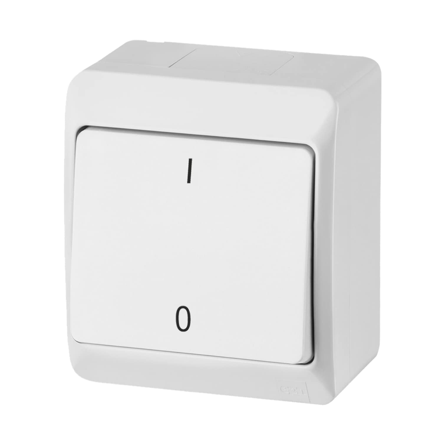 Switch Surface-Mounted White Easy IP44 Wet Room I 0 Print