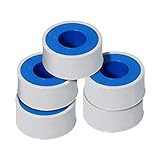 Everflow 811-5 PTFE Thread Seal Tape for Plumbers, White 1/2 Inch x 520 Inch (Pack of 5 Rolls)