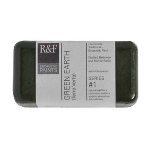 R&F Encaustic 40ml Paint, Green Earth