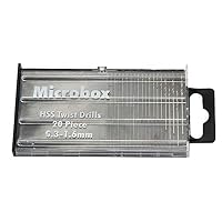 CHLZYD Mini 20 pcs Mini Micro HSS High Speed Steel Twist Drill Set Model 0.3mm-1.6mm