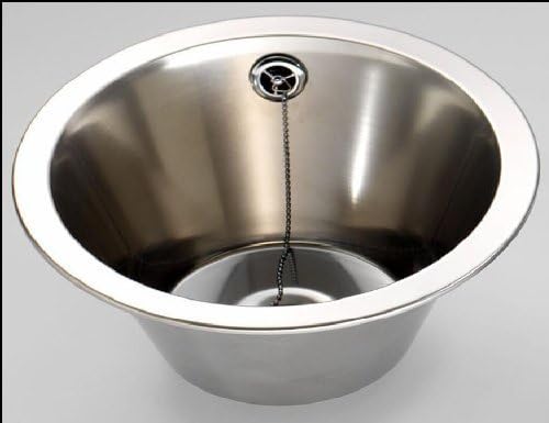 FIN230R Hand basin Round inset bowl 280mm diameter Stainless Steel Sink by FMK